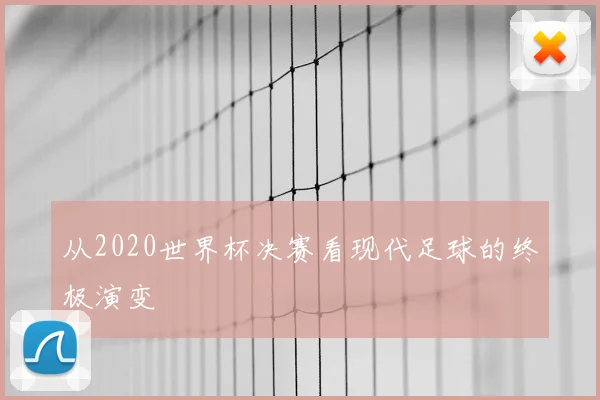 从2020世界杯决赛看现代足球的终极演变